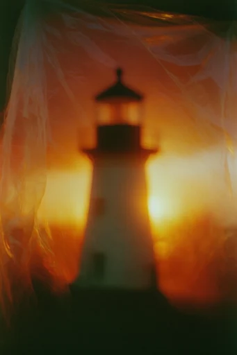 Luminous Amber Silhouette style reference image — dreamy motion blur