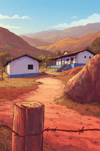 Sun-Drenched Illustrative Mediterranean style reference image — warm terracotta and ochre palette