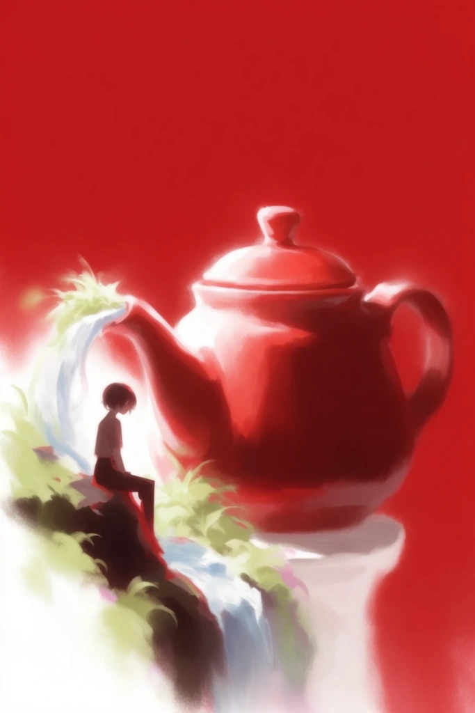 Bold Crimson Anime Art style AI image example 2