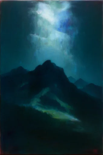 Nocturnal Emerald Etherealism style reference image — impasto oil painting