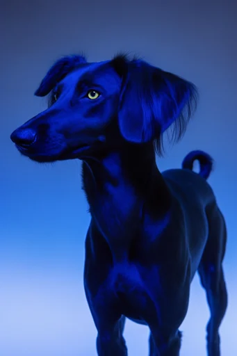 Cinematic Cobalt Noir style reference image — dual-tone neon accent