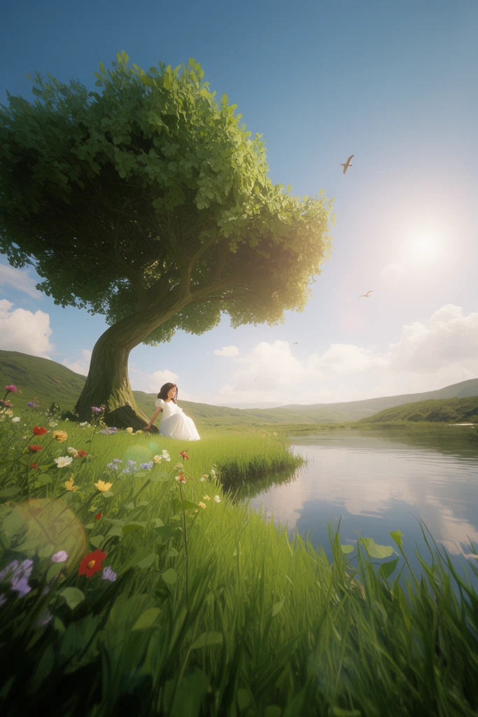 Vibrant Pastoral Dreamscape style AI image example 2