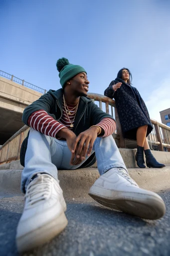 Extreme Wide-Angle Perspective style reference image — extreme low-angle shot
