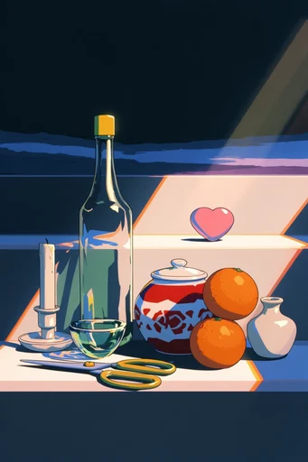 Neon Nocturnal Illustrative style reference image — dreamy nocturnal atmosphere