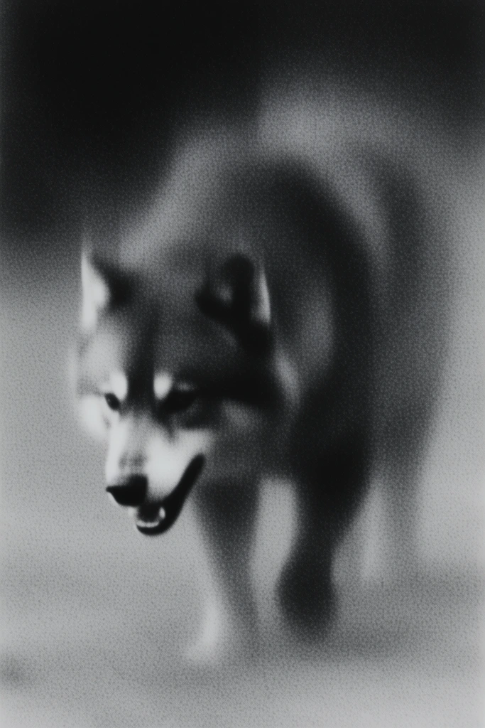 Ethereal Monochrome Noir style AI image example 3