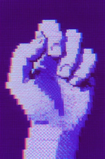 Hyper-Saturated Glitch Nostalgia style reference image — pixelation