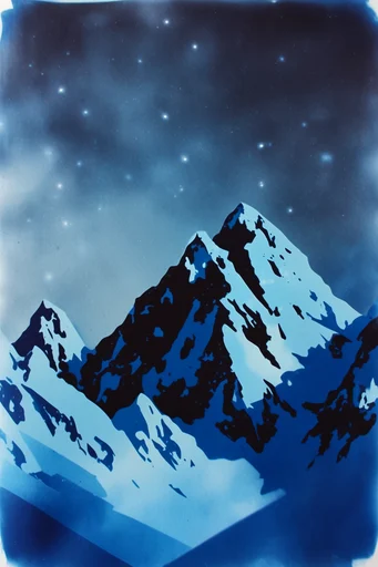 Ethereal Indigo Cyanotype style reference image — cyanotype photography