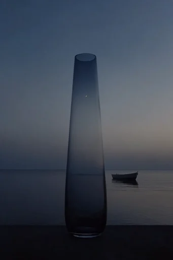 Infinite Nocturnal Solitude style reference image — minimalist silhouette