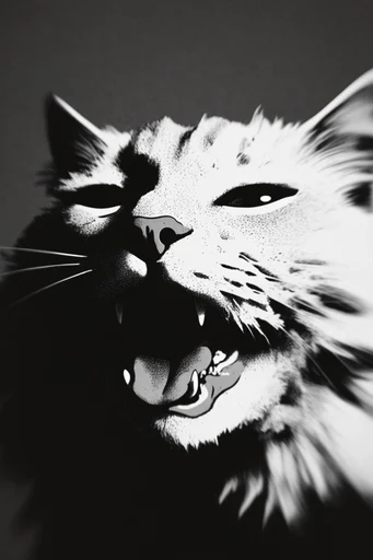Gritty Monochromatic Punk Noir style reference image — surrealist ink illustration