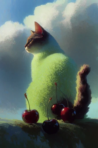 Surreal Pastoral Impressionism style reference image — monumental natural forms