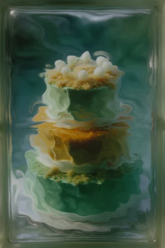 Refractive Emerald Surrealism style reference image — volumetric light rays