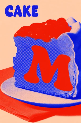 Tactile Risograph Duotone style reference image — retro printmaking