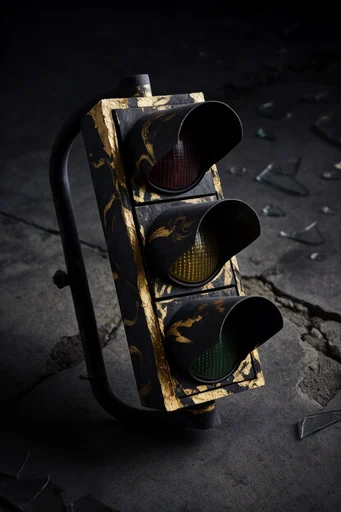 Gilded Gothic Decay style reference image — gilded gold leaf