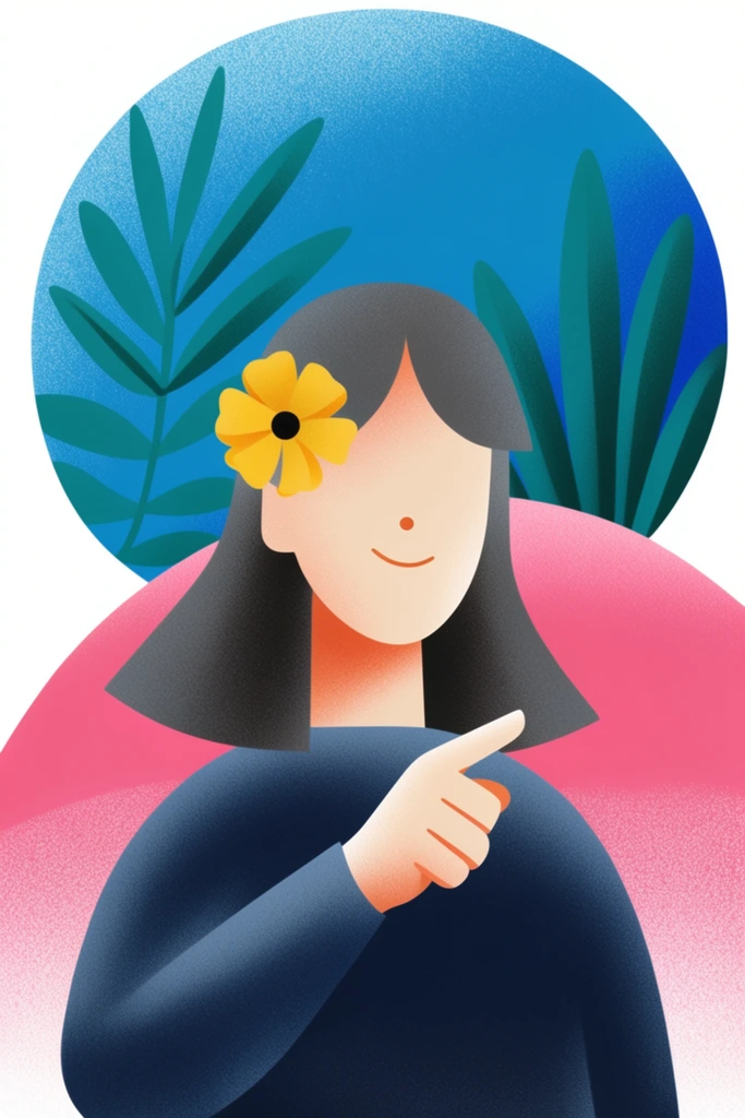 Surreal Neo-Folk Gradient style AI image example 1
