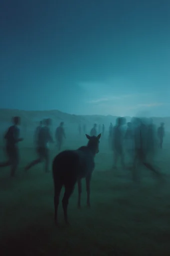 Spectral Twilight Surrealism style reference image — surreal motion blur