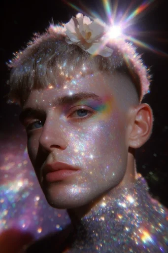 Celestial Prismatic Macro style reference image — ethereal cosmic glow