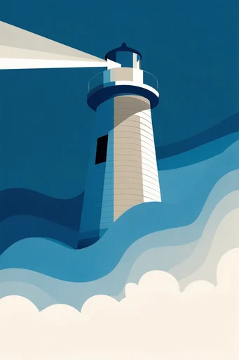 Mid-Century Graphic Minimalism style reference image — clean sharp lines