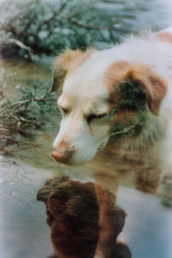 Ethereal Layered Introspection style reference image — organic element overlay