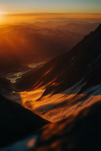 Amber Refracted Cinematic style reference image — amber and crimson palette