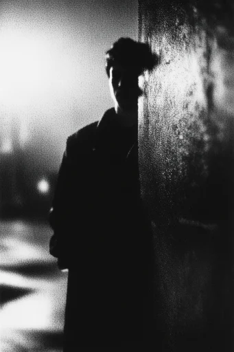 Cinematic Monochrome Noir style reference image — high-contrast monochrome