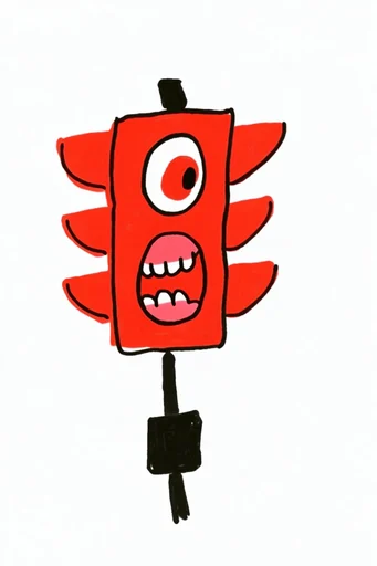 Minimalist Red Ink Whimsy style reference image — expressive brushstrokes