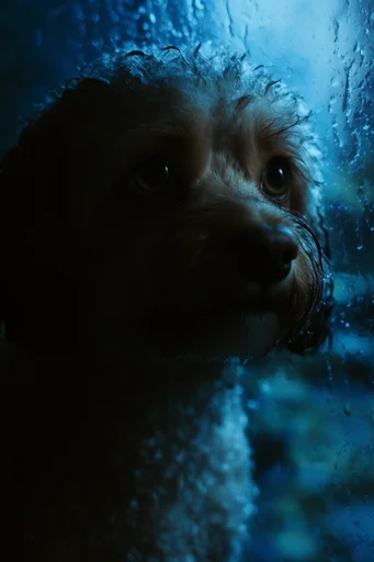 Nocturnal Cobalt Noir style reference image — water refraction