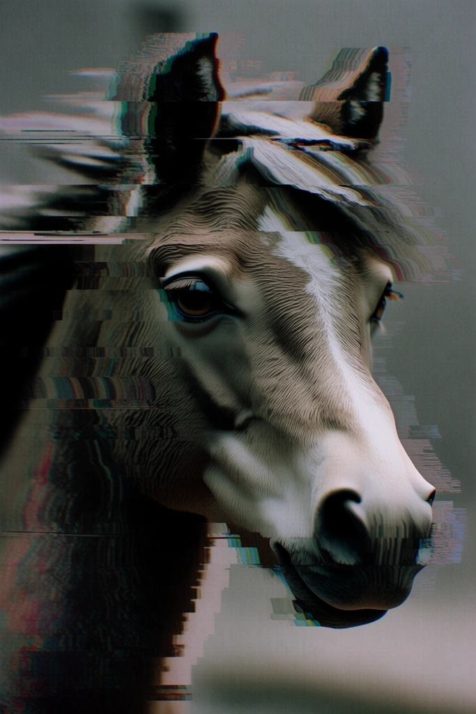 Digital Distortion Minimalism style AI image example 3