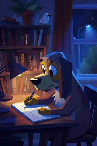Cozy Cinematic Noir style reference image — cozy nocturnal mood