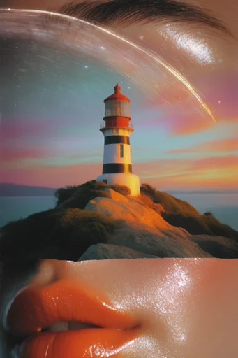 Luminous Thermal Surrealism style reference image — prismatic lens flare