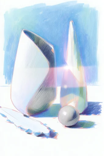 Ethereal Sketch Synthesis style reference image — double exposure