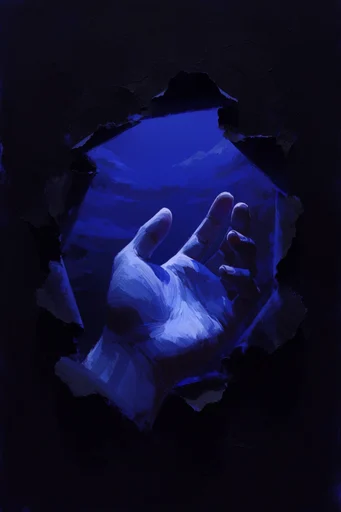 Luminous Nocturnal Void style reference image — surreal high-contrast lighting