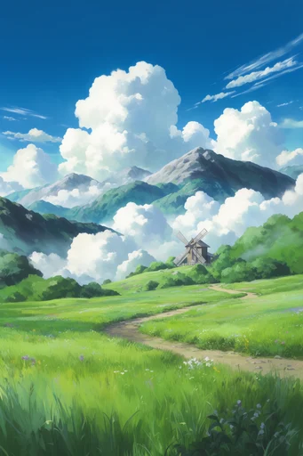 Luminous Anime Pastoralism style reference image — Studio Ghibli style