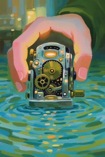 Whimsical Impressionist Waterscapes style reference image — visible brushstrokes