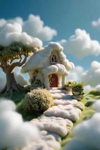 Surreal Pastoral Technicolor style AI image example 4