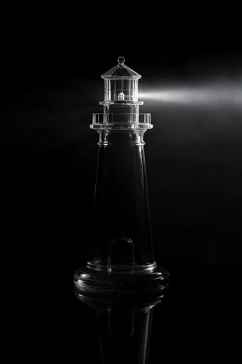 Monochrome Refractive Minimalism style reference image — minimalist still life