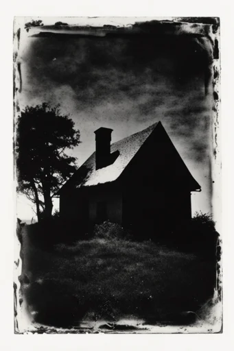 Textured Monochromatic Printmaking style reference image — high-contrast silhouette