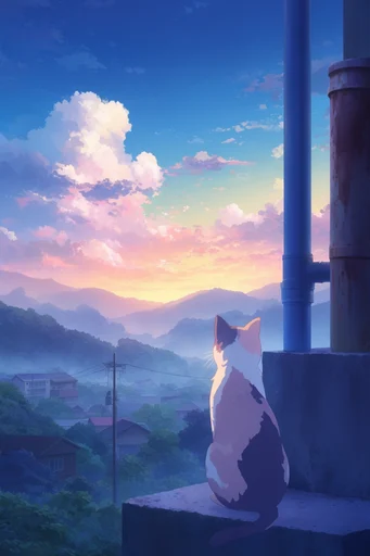 Ethereal Twilight Horizons style reference image — pastel cloud formations