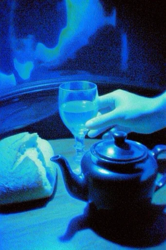 Nocturnal Cobalt Dreamscape style reference image — monochromatic cobalt blue