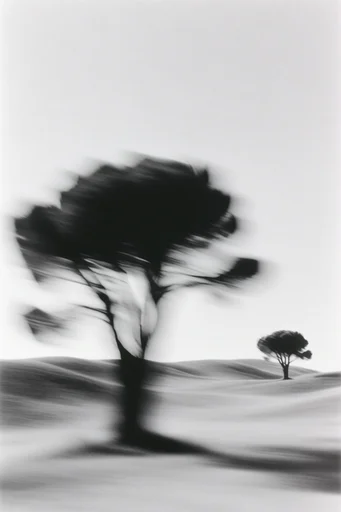 Kinetic Monochrome Abstraction style reference image — intentional motion blur