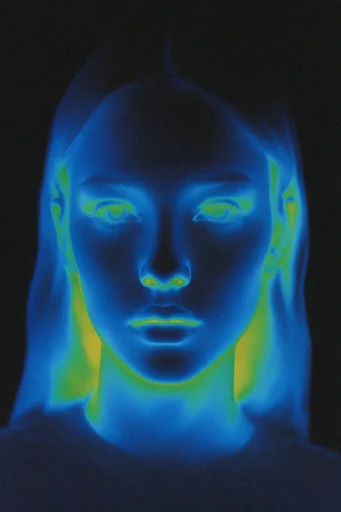 Luminous Thermal Diffusion style reference image — neon acid palette