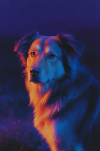 Hyper-Chromatic Surreal Glamour style reference image — cinematic analogue grain