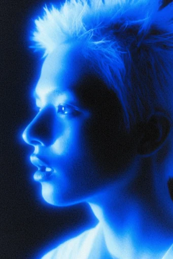 Electric Cobalt Noir moodboard — generate AI images in this style