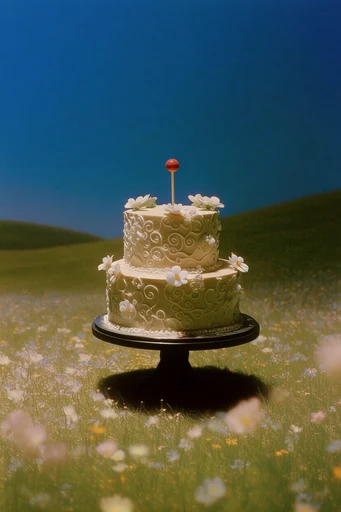 Surreal Liminal Pastoral style reference image — solitary architectural elements