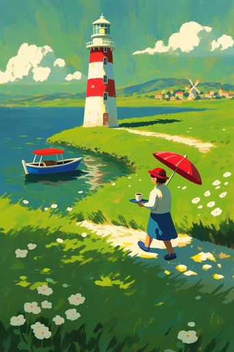 Luminous Whimsical Impressionism style reference image — saturated color palette
