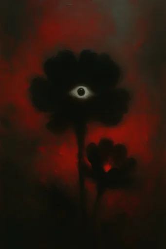 Crimson Noir Gothic style reference image — eerie glowing accents