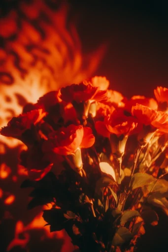 Cinematic Amber Noir style reference image — intimate close-up