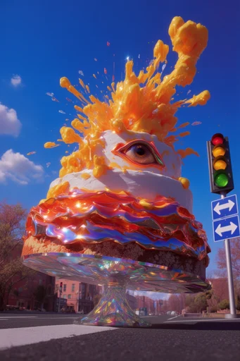 Hyper-Vivid Chrome Pop style reference image — crisp direct sunlight