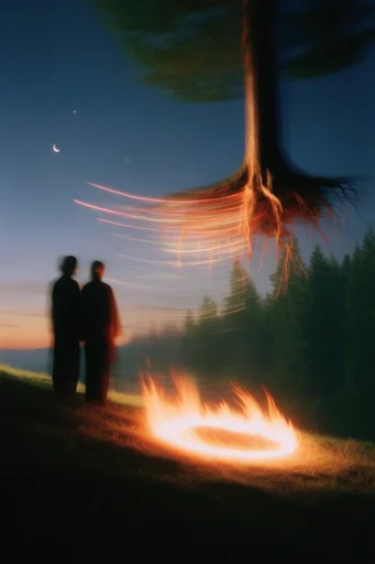 Luminous Twilight Etherealism style reference image — twilight blue hour