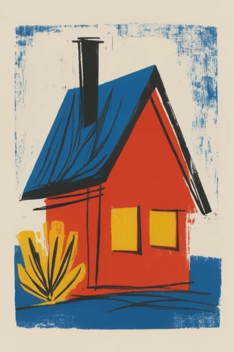 Raw Graphic Print Expressionism style reference image — neo-expressionist brushstrokes