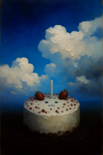 Surreal Nocturnal Cerulean style reference image — melancholic nocturnal mood